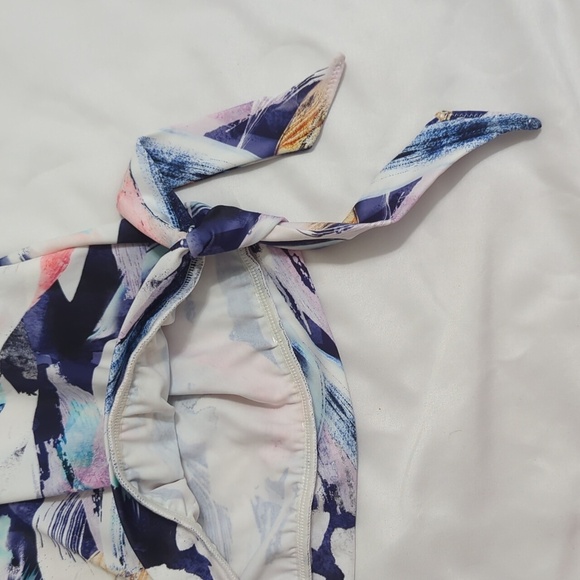 Athleta Sunflare Blousy Tankini Top, Color Blue Multi Size M - Picture 6 of 14